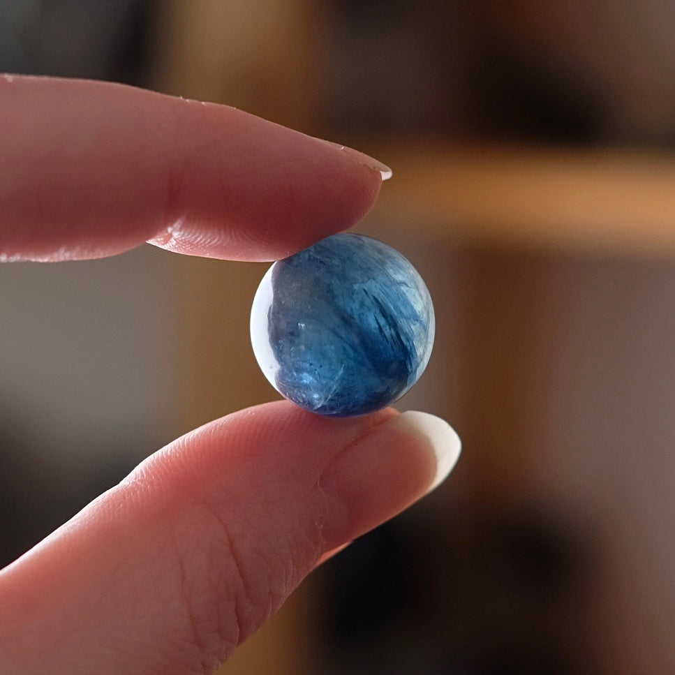 Gem Blue Kyanite Sphere | Mini Kyanite Crystal Sphere