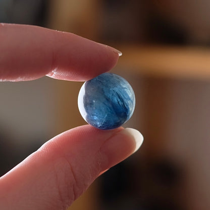 Gem Blue Kyanite Sphere | Mini Kyanite Crystal Sphere