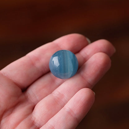 Lemurian Aquatine Calcite Sphere | Blue Onyx Crystal Sphere