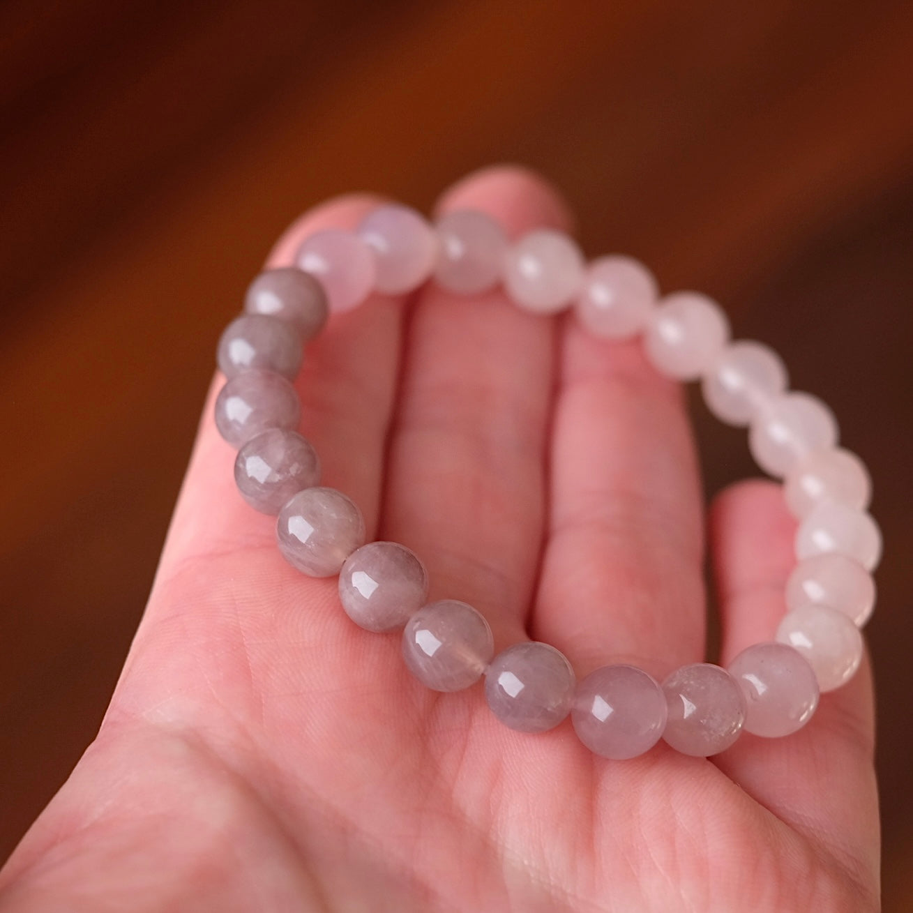 Ombre Rose Quartz Bracelet | Crystal Stretch Bracelet
