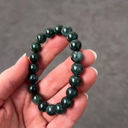 Guatemalan Blue Jadeite Bracelet | Jade Crystal Stretch Bracelet