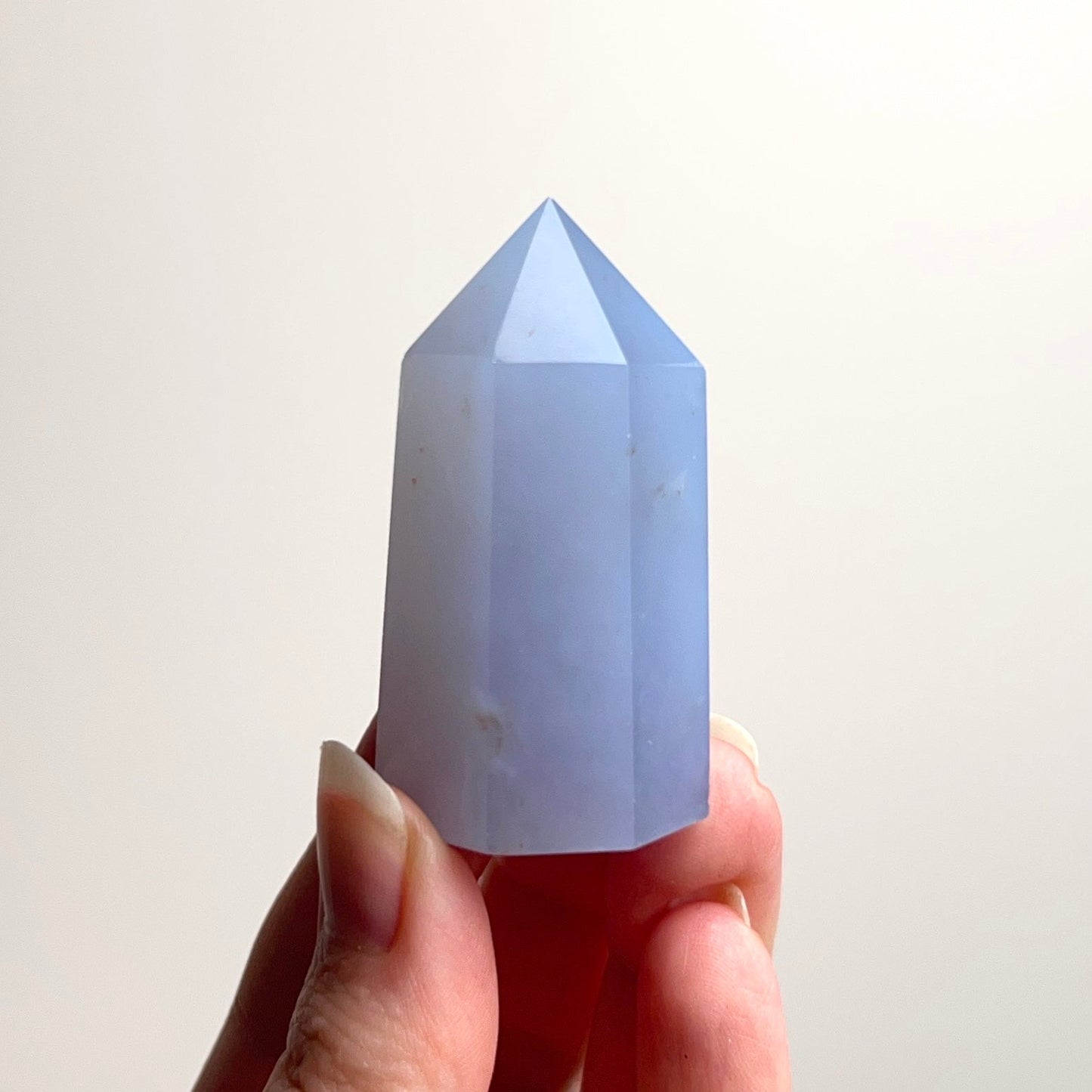 Blue Chalcedony Point | Chalcedony Crystal Tower