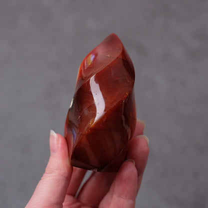 Carnelian + Quartz Flame | Polished Carnelian Freeform