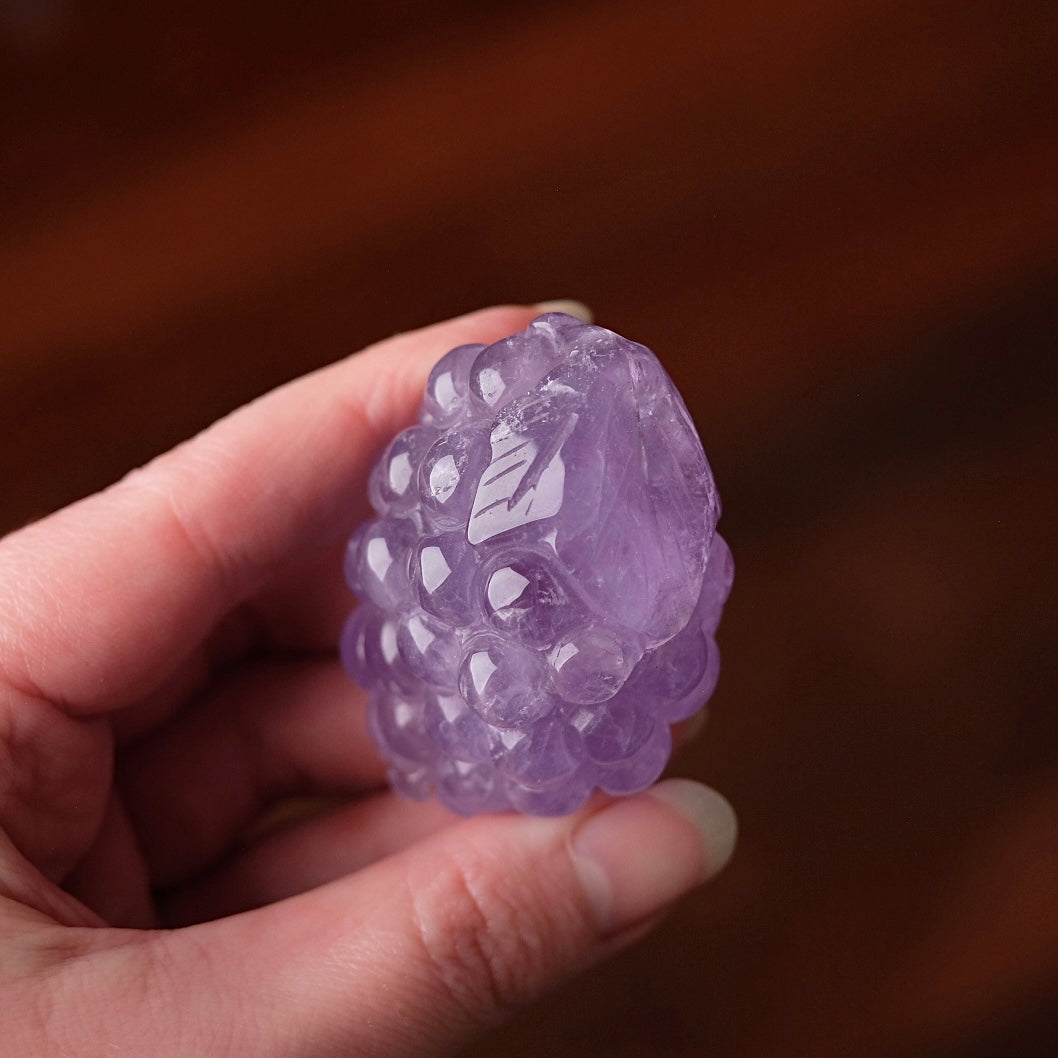 Gemmy Amethyst Grape Cluster Carving | Amethyst Crystal Carving