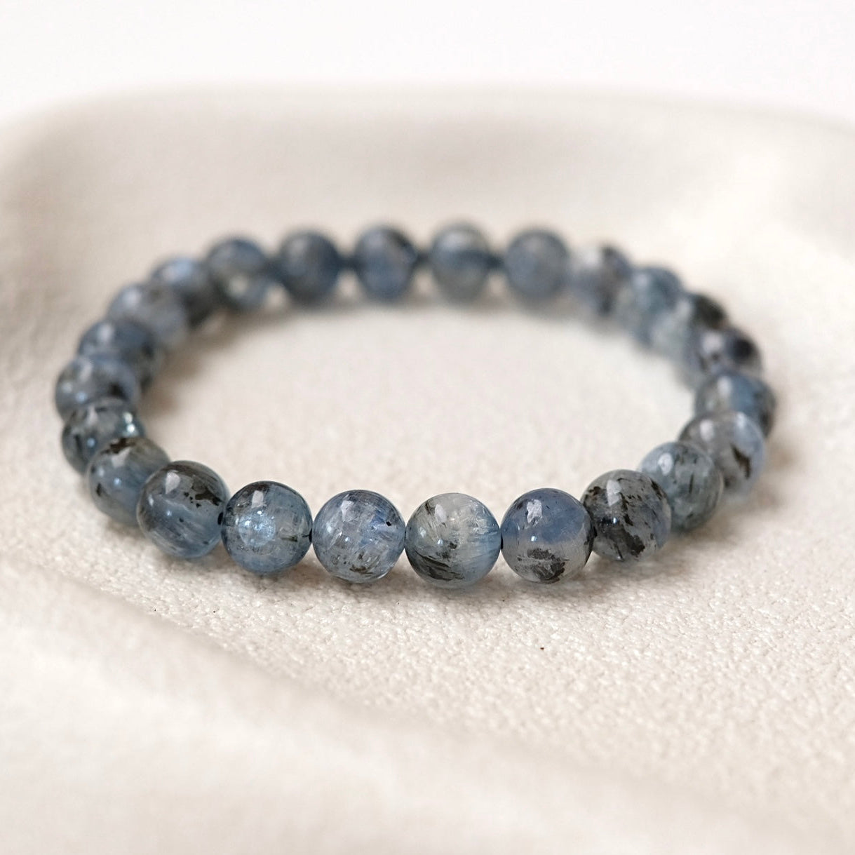 Blue Kyanite Bracelet | Kyanite Crystal Stretch Bracelet
