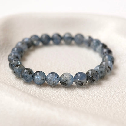Blue Kyanite Bracelet | Kyanite Crystal Stretch Bracelet