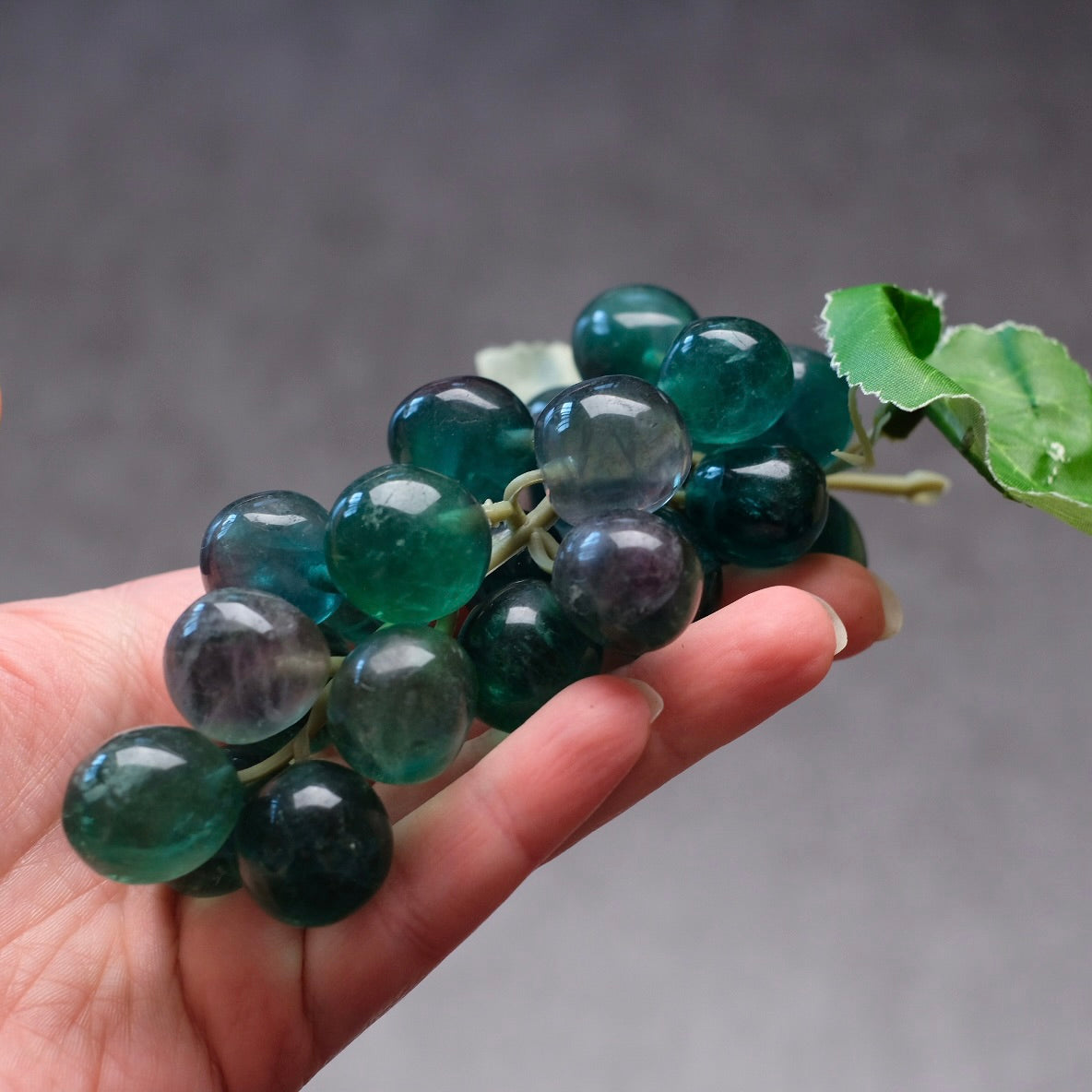 Fluorite Grape Bunch | Unique Artificial Crystal Grapes