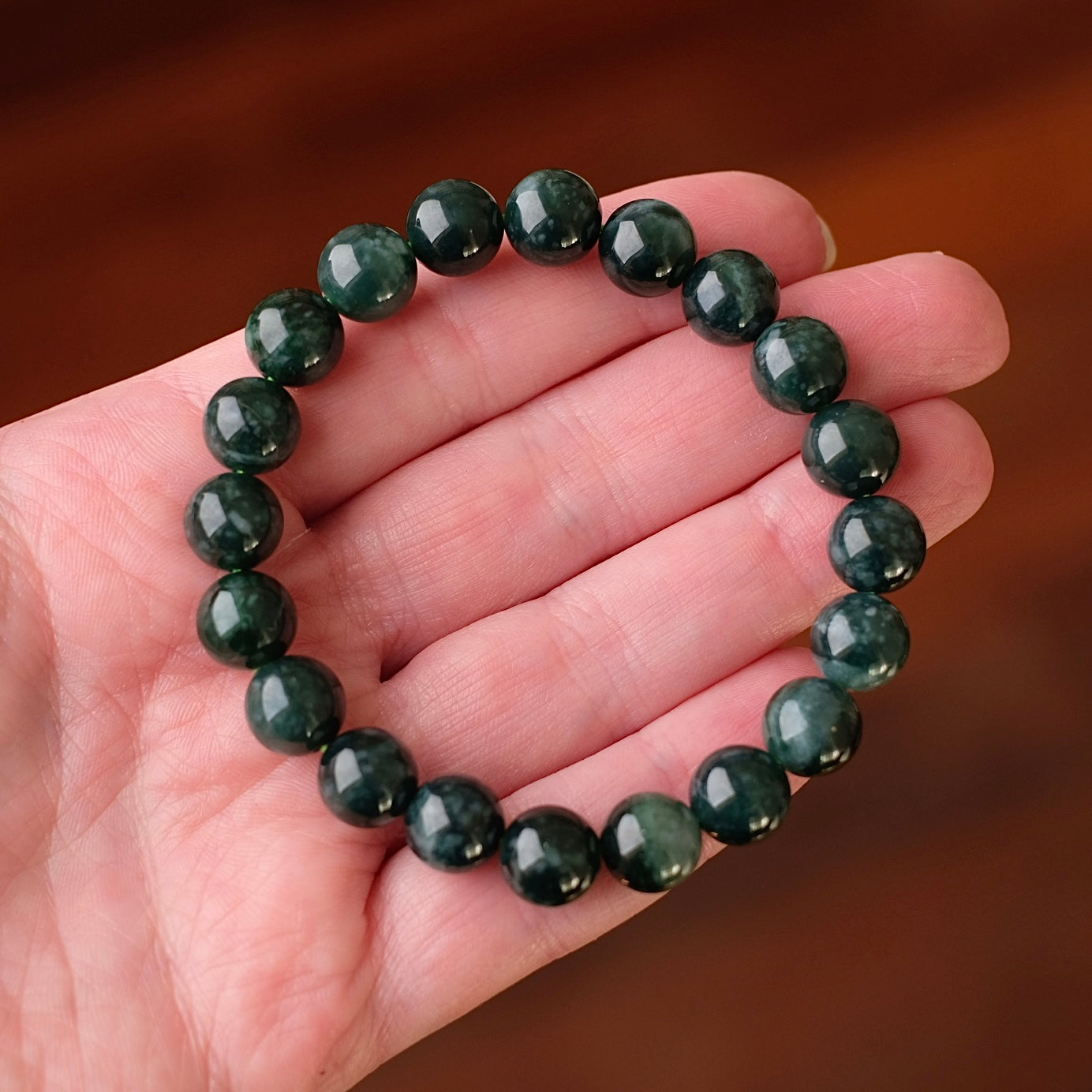 Guatemalan Blue Jadeite Bracelet | Jade Crystal Stretch Bracelet