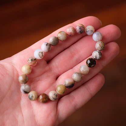 Peruvian Pink Opal Bracelet | Pink Opal Stretch Bracelet