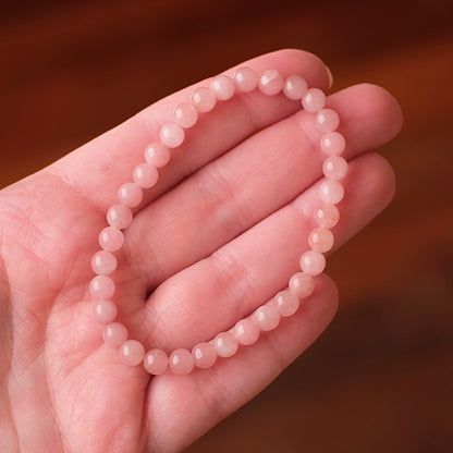 Guava Quartz Crystal Bracelet | Rare Pink Quartz Bracelet