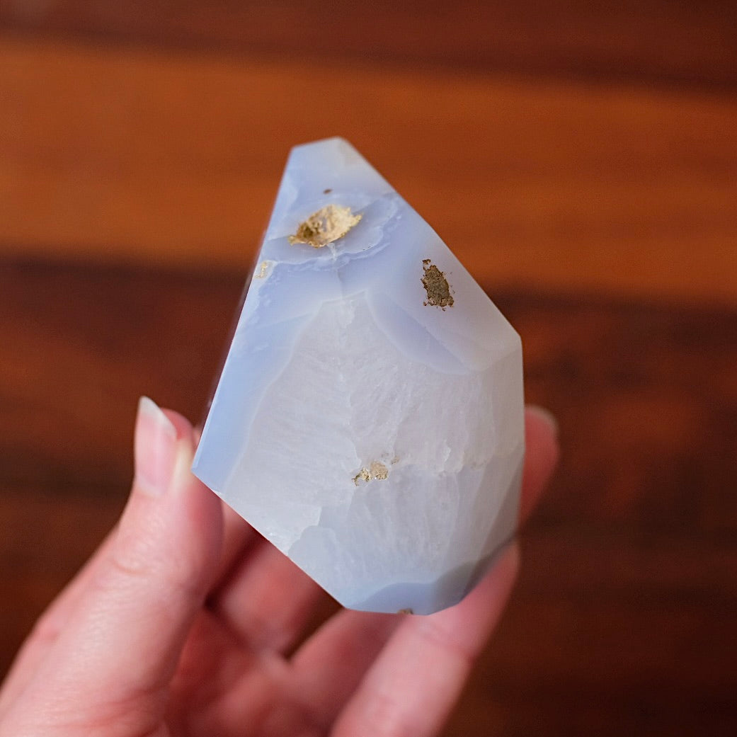 Blue Lace Agate + Quartz Freeform | Blue Lace Agate Crystal