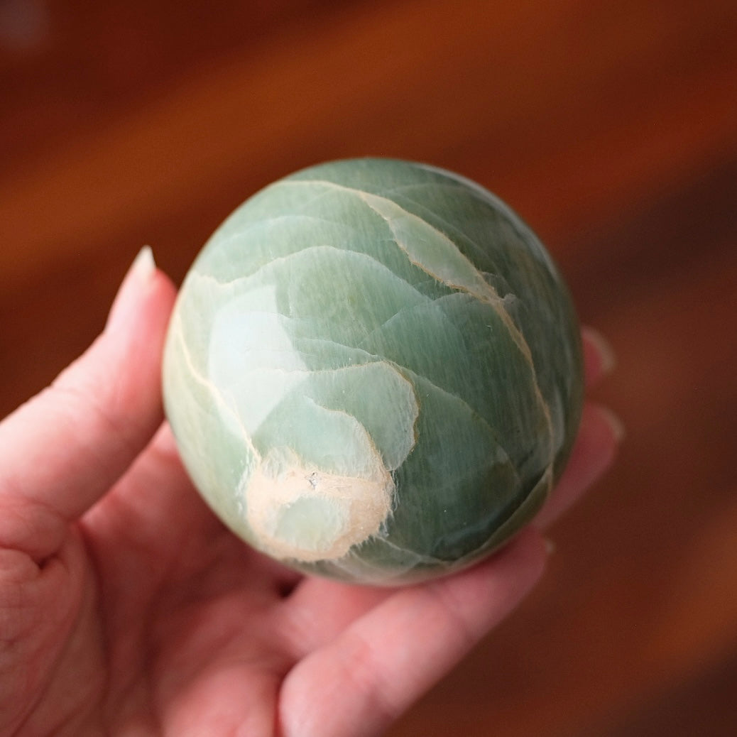 Garnierite Sphere | Green Moonstone Crystal Sphere