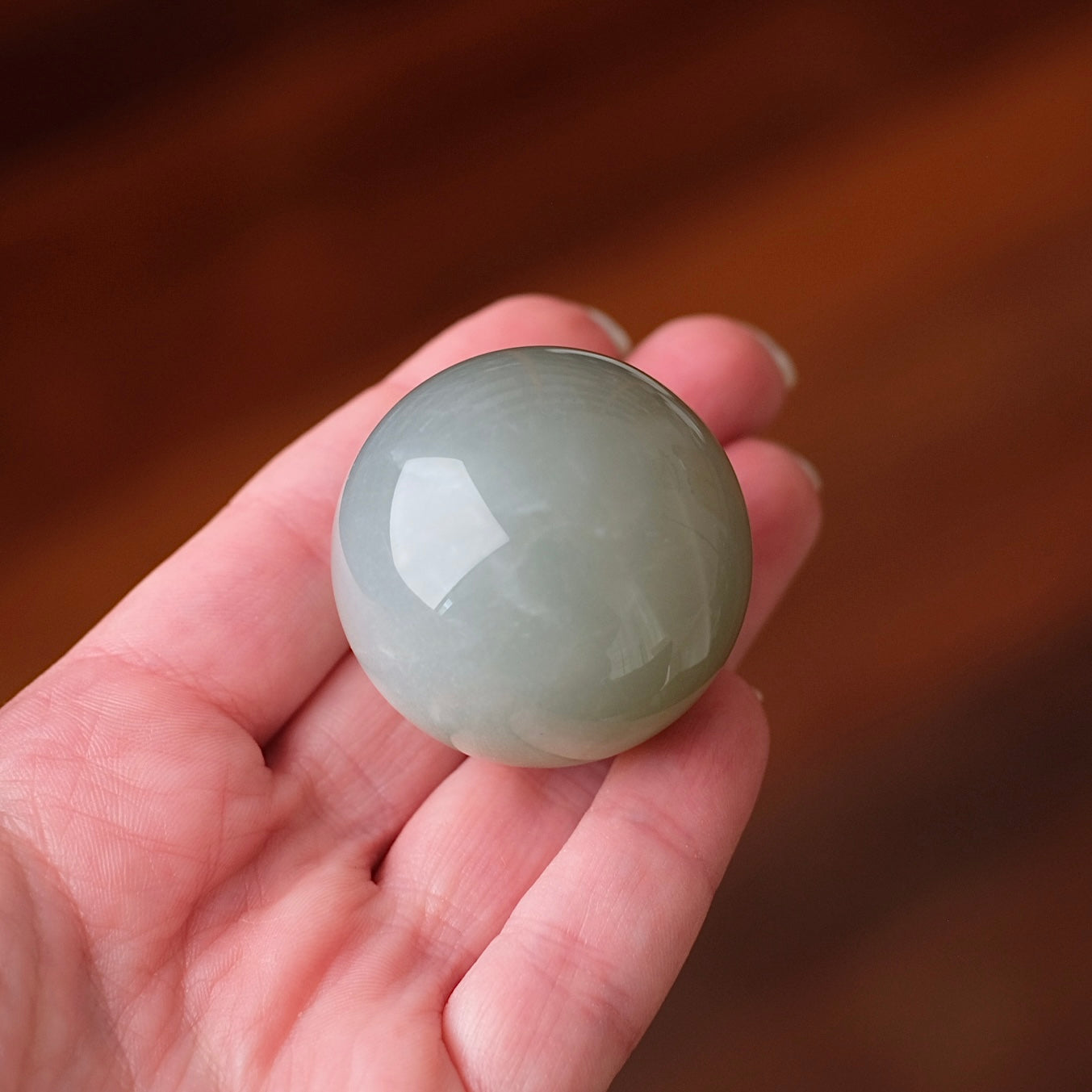 Sage Moonstone Sphere | Green Moonstone Crystal Sphere
