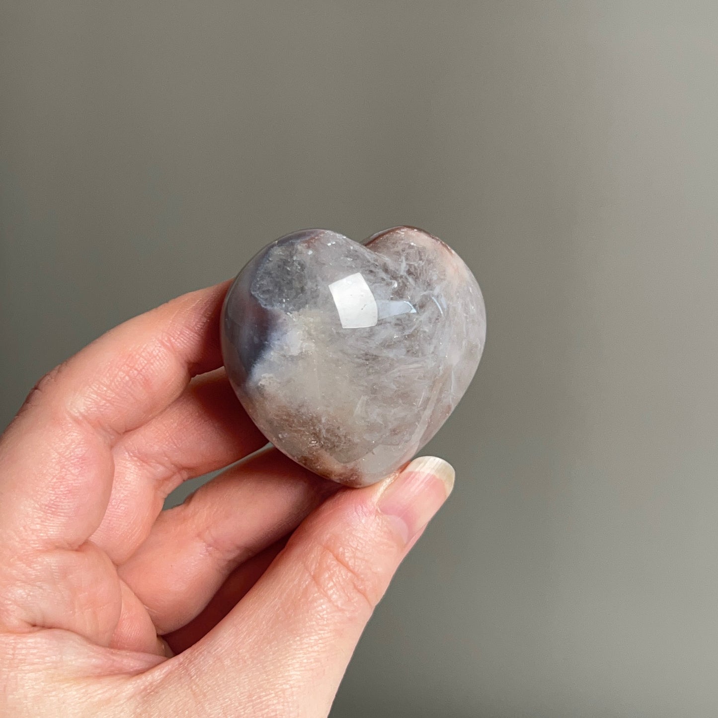 Agate & Quartz Heart | Crystal Heart | Agate Heart