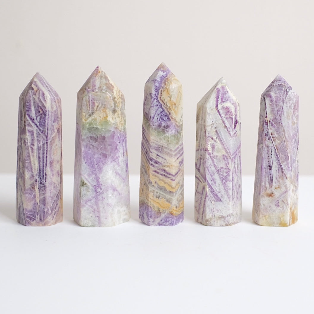 Opalized Sagenitic Fluorite Point | Sagenite Fluorite Crystal Tower