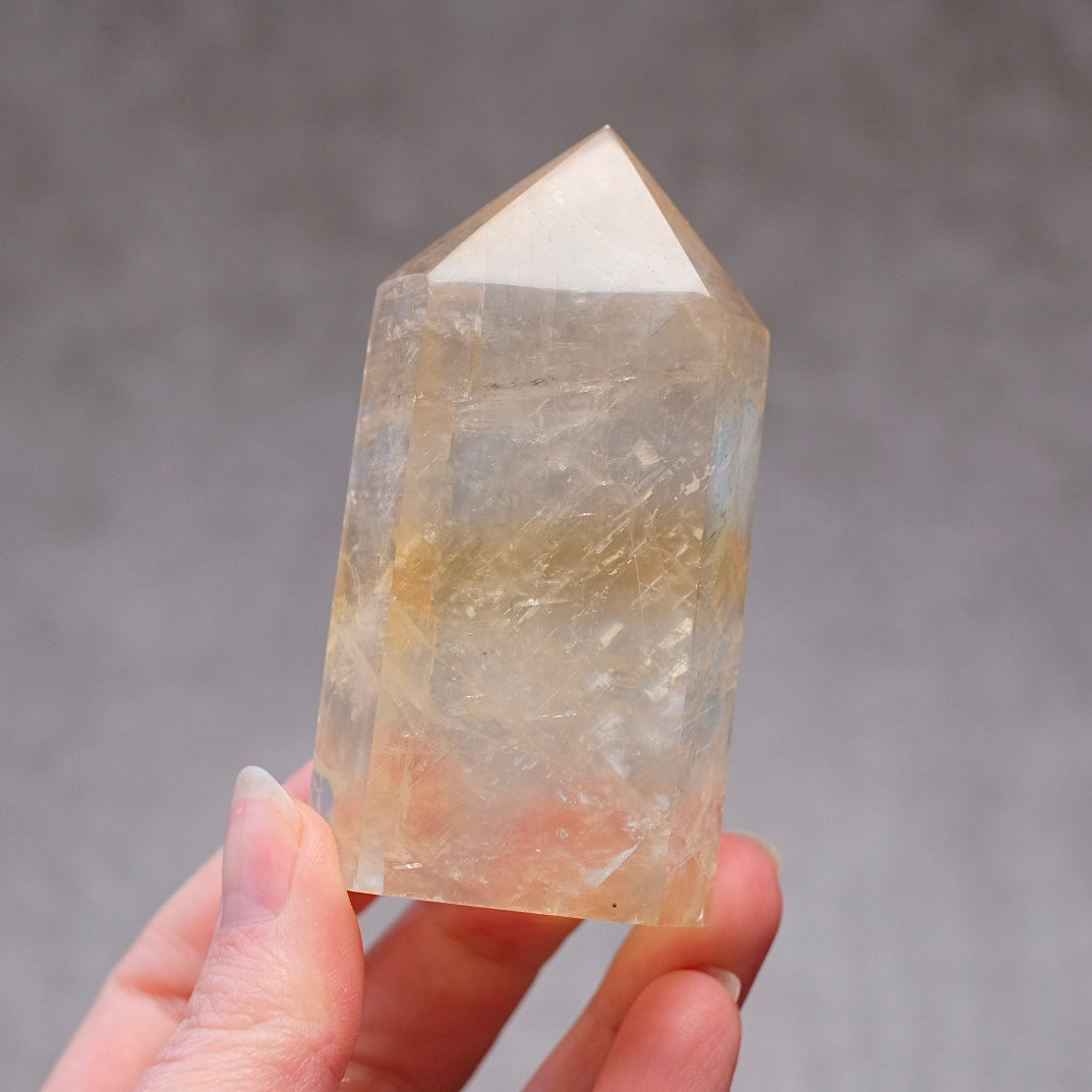 Honey Calcite Tower | Golden Optical Calcite Crystal Point