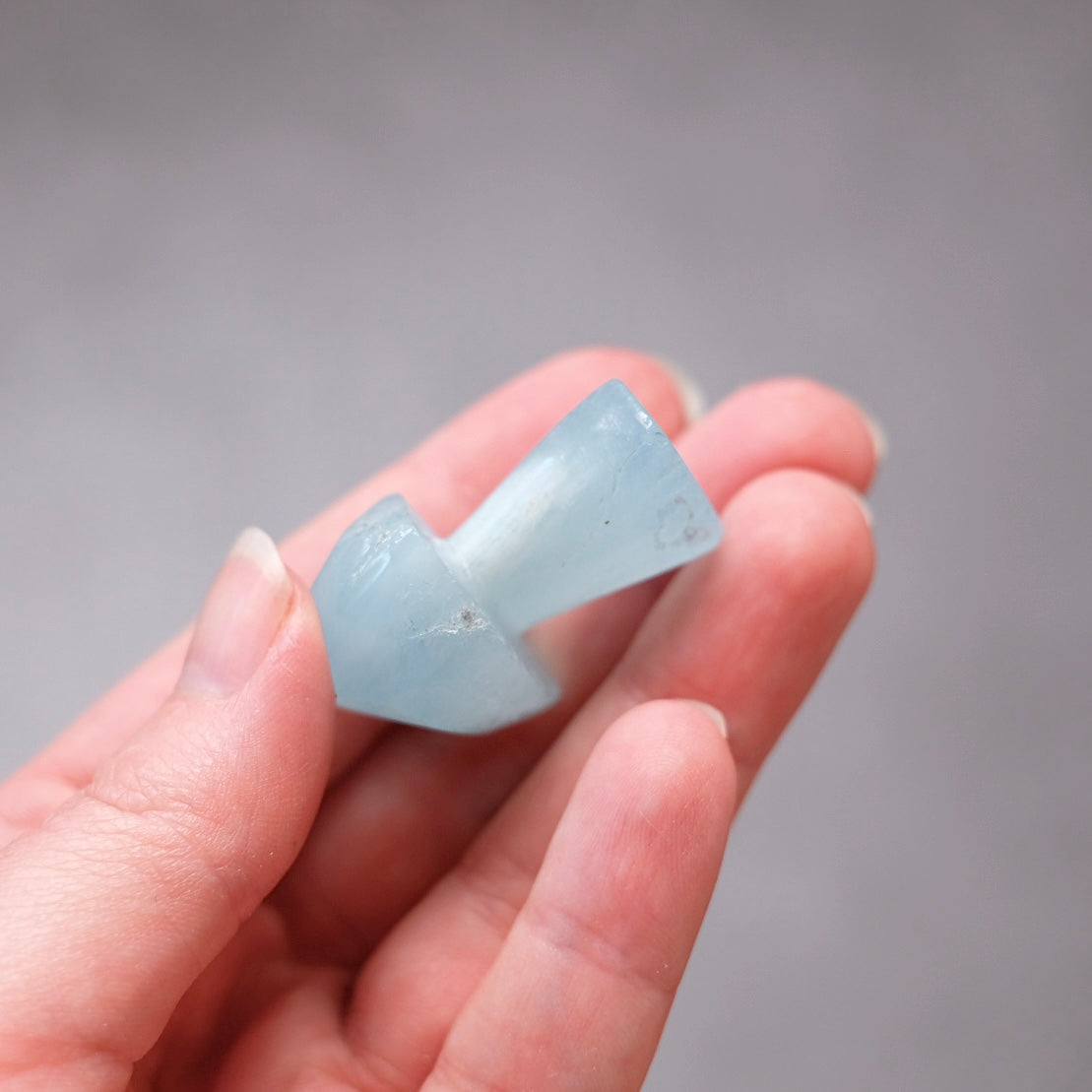 Aquamarine Mushroom | Crystal Mushroom Carving