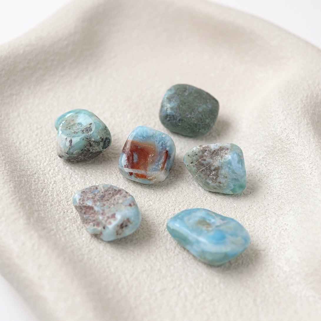 Set of Larimar Crystal Pebbles | Larimar Tumbles
