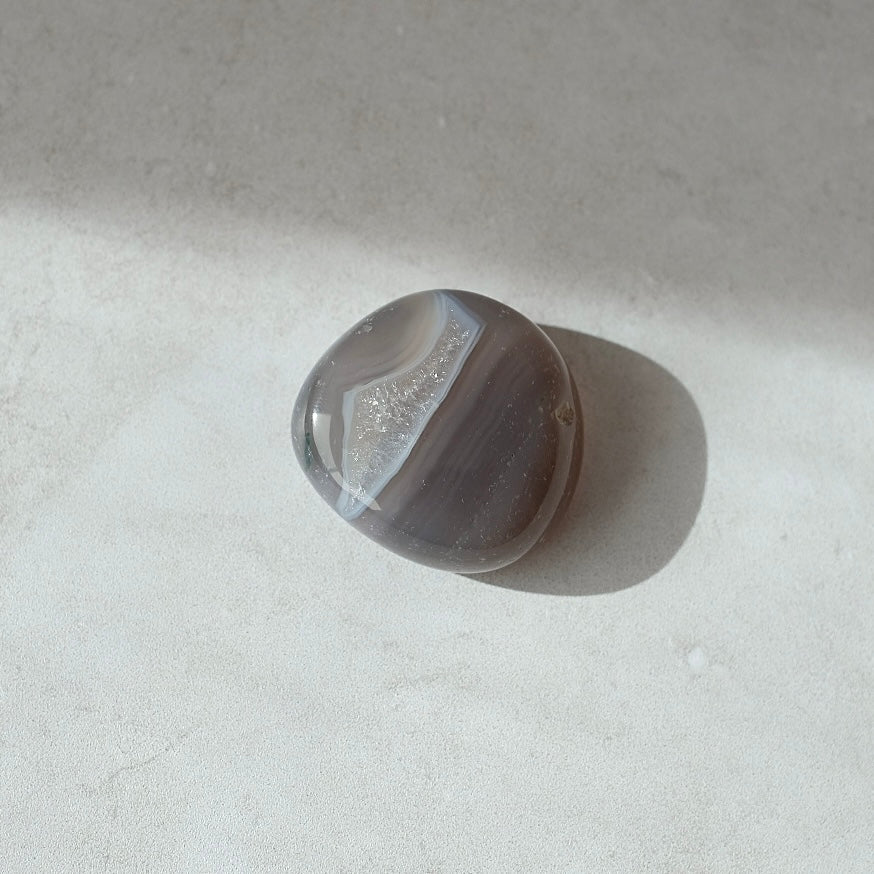 Agate Pocket Stone | Quartz + Agate Crystal Tumble