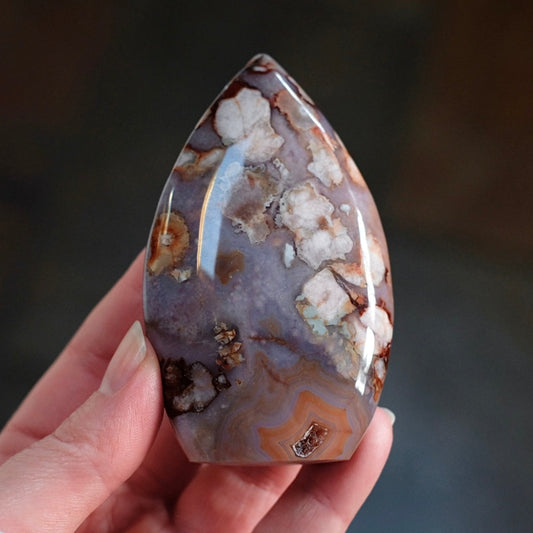 Flower Agate Freeform | Pretty Flower Agate Crystal Flame