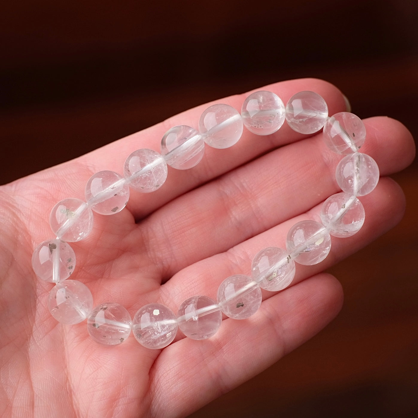 Pyrite in Quartz Bracelet | Quartz Crystal Bracelet