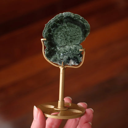 Seraphinite Slice + Stand | Polished Seraphinite Slab