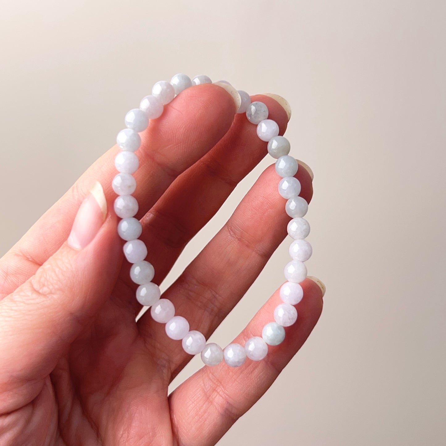 Purple Jadeite Bracelet | Burmese Jade Crystal Stretch Bracelet