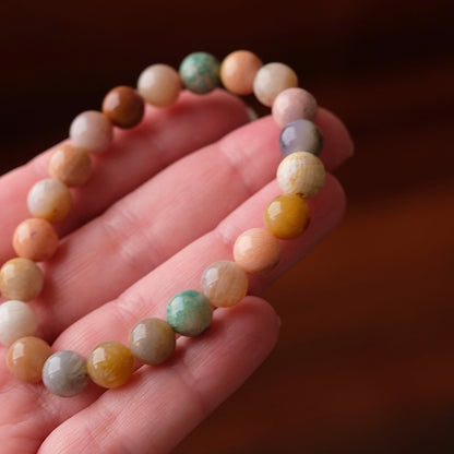 Colourful Fossilised Coral Bracelet | Coral Crystal Stretch Bracelet
