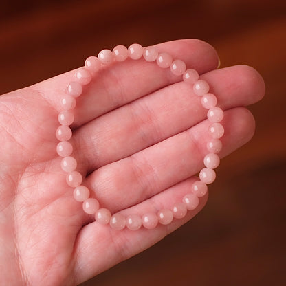 Guava Quartz Crystal Bracelet | Rare Pink Quartz Bracelet