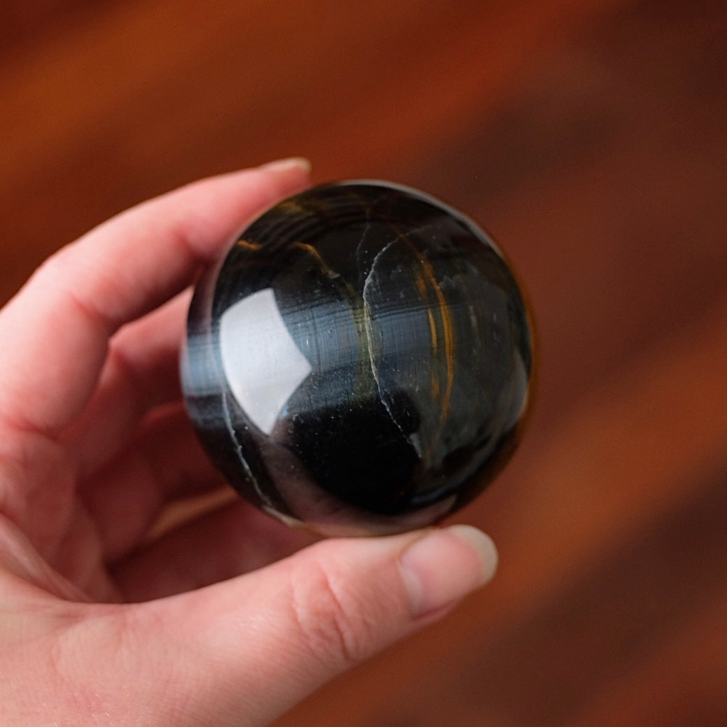 Blue Tiger Eye Sphere | Hawks Eye Crystal Sphere