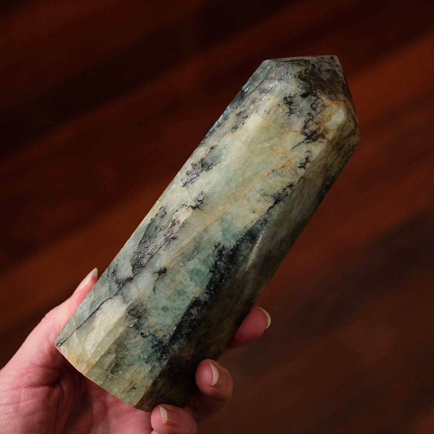 XL Aquamarine Tower |  Beryl Tower | Crystal Point