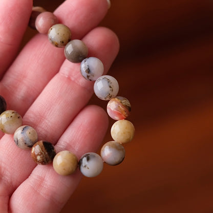 Peruvian Pink Opal Bracelet | Pink Opal Stretch Bracelet