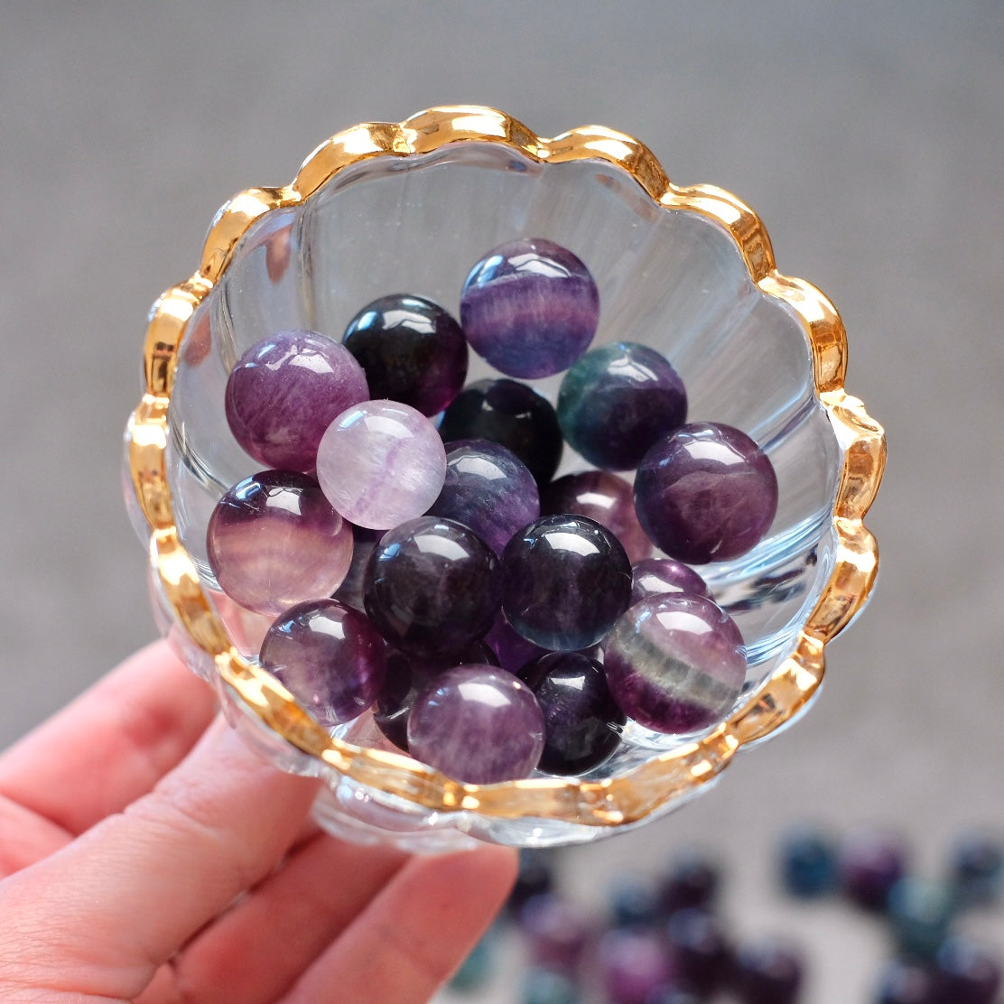 Mini Fluorite Spheres | Rainbow Fluorite Crystal Sphere