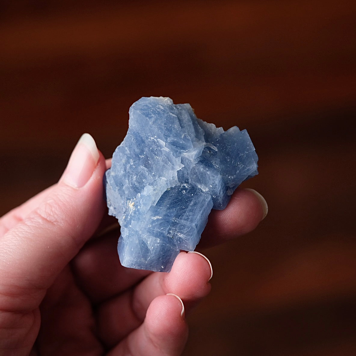 Blue Calcite Specimen | Raw Calcite Crystal Cluster