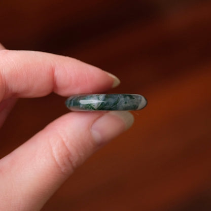 Moss Agate Donut | Crystal Donut Pendant