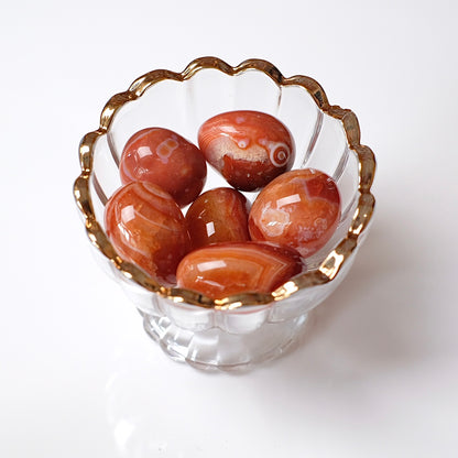 Banded Carnelian Tumbles | Carnelian Crystal Tumbles