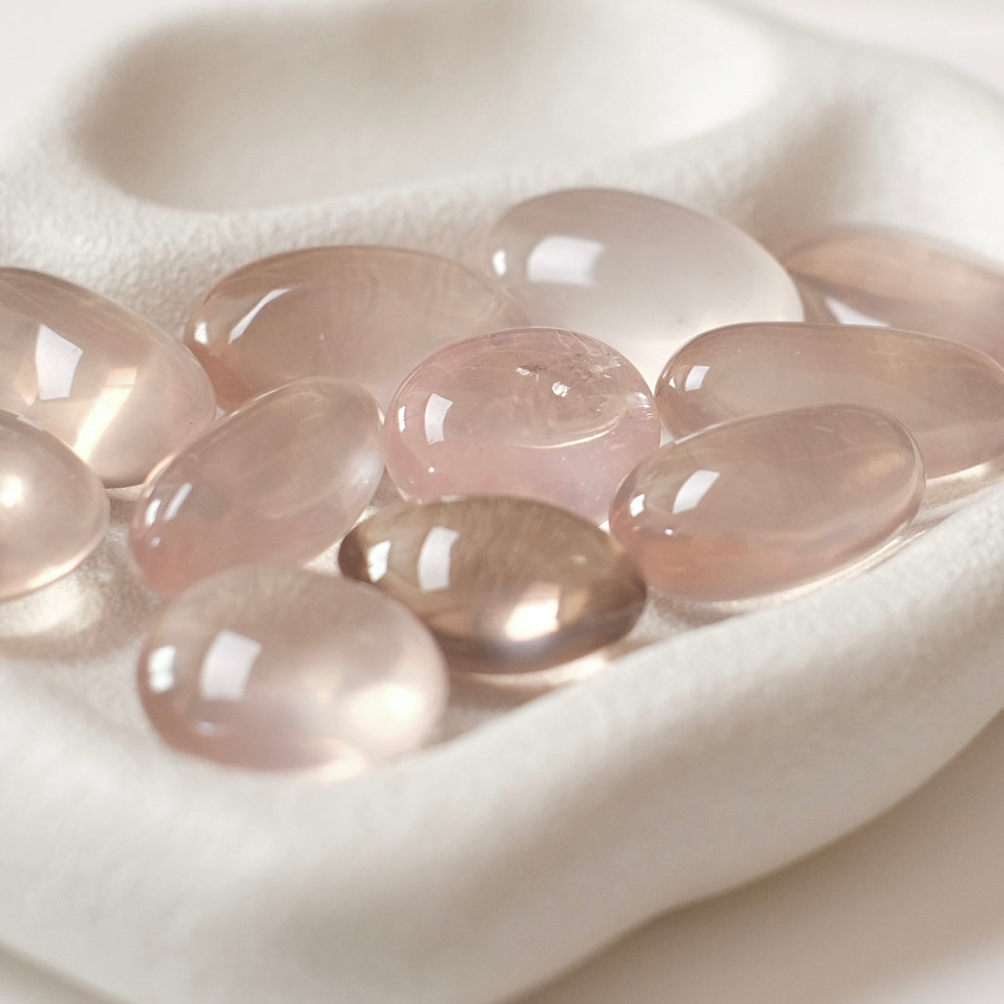 Champagne Rose Quartz | Star Rose Crystal Pocket Stones