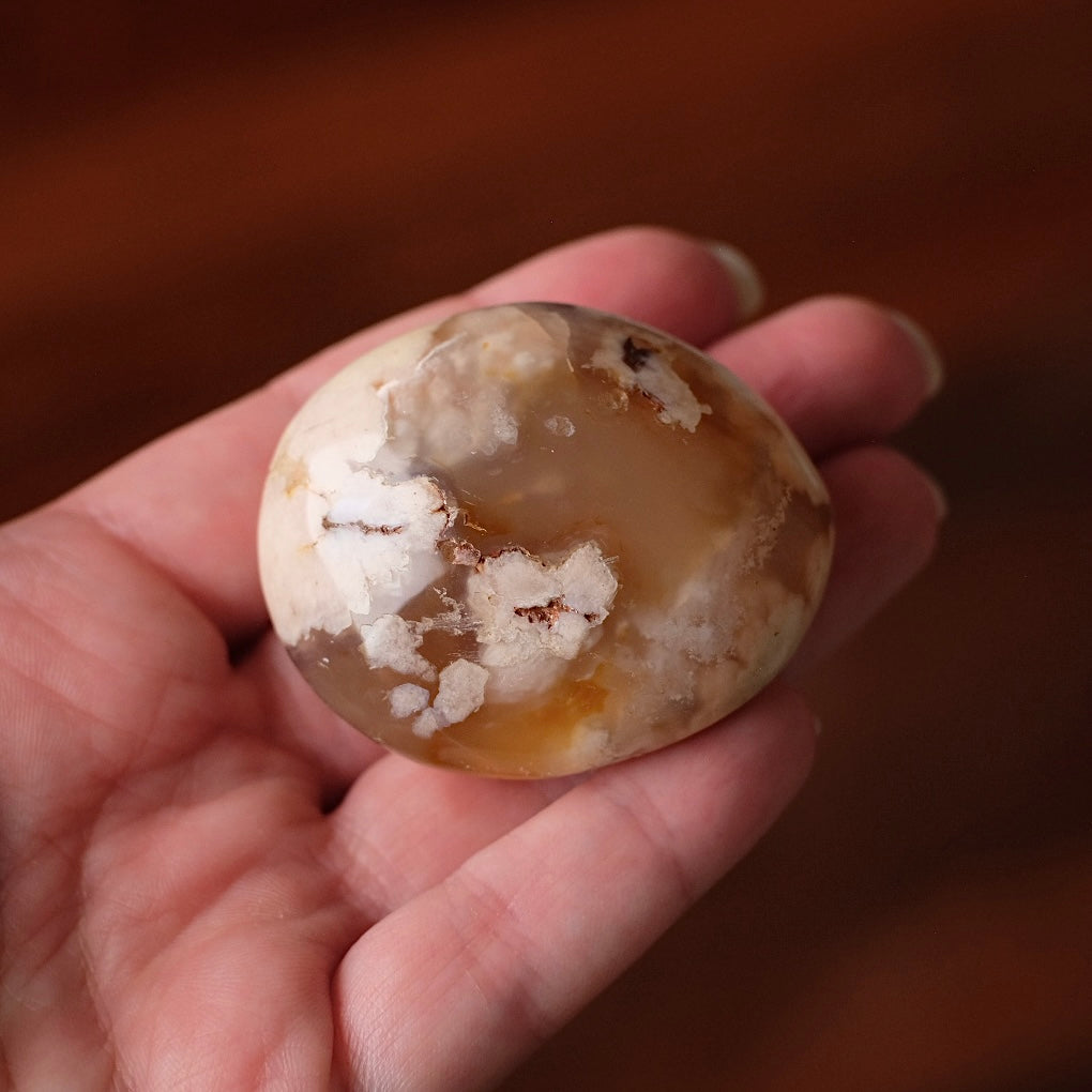 Flower Agate Palm | Flower Agate Crystal Palm Stone