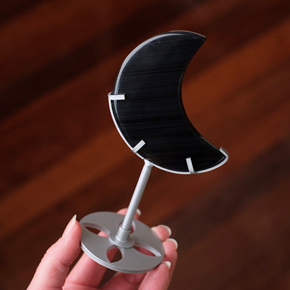 Midnight Lace Obsidian Moon & Stand | Crystal Moon Display Set