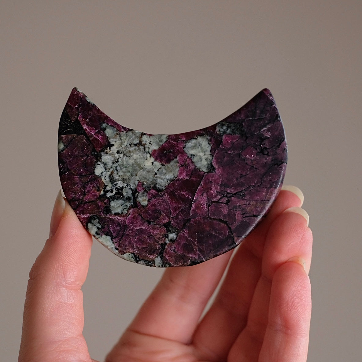 Rare Eudialyte Moon | Eudialite Crystal Moon