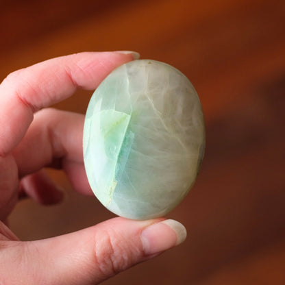 Garnierite Palm | Green Moonstone Crystal Palm Stone