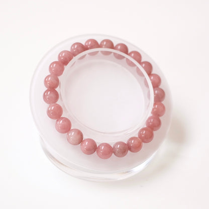 Guava Quartz Crystal Bracelet | Rare Pink Quartz Bracelet