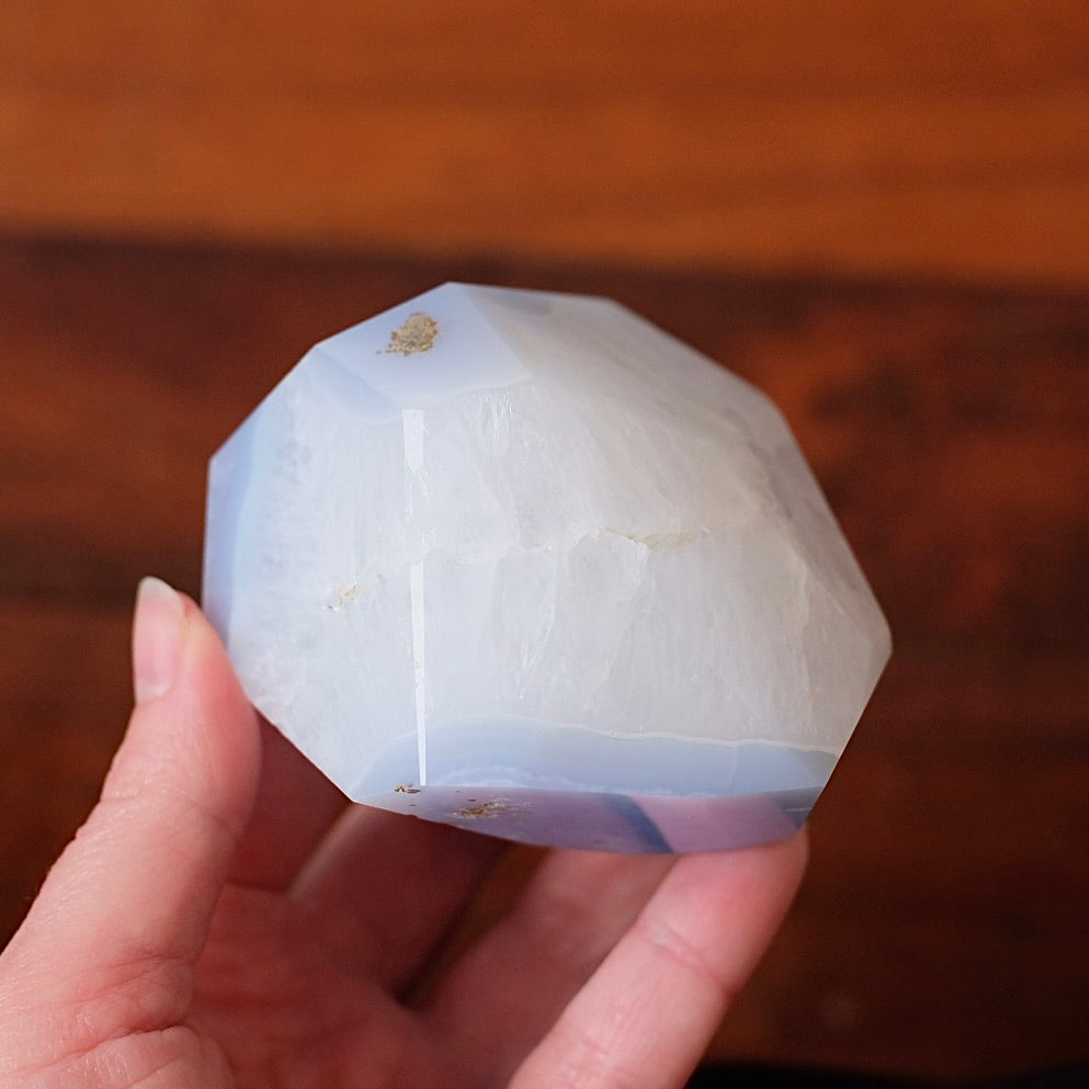 Blue Lace Agate + Quartz Freeform | Blue Lace Agate Crystal