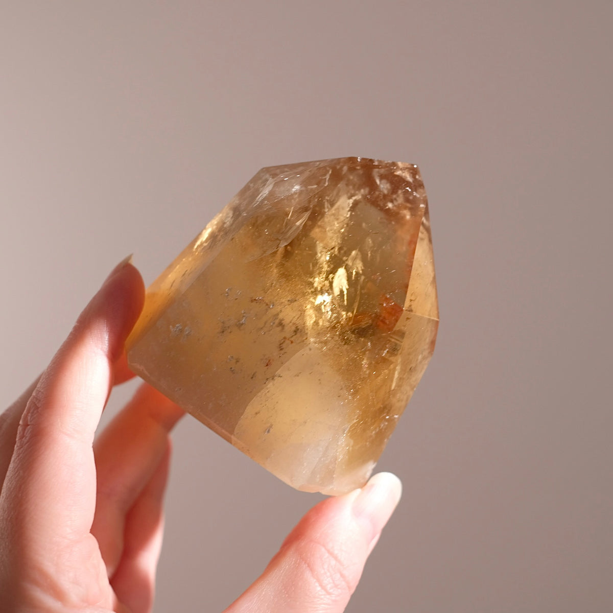 Natural Brazilian Citrine Tower | Honey Citrine Crystal Point