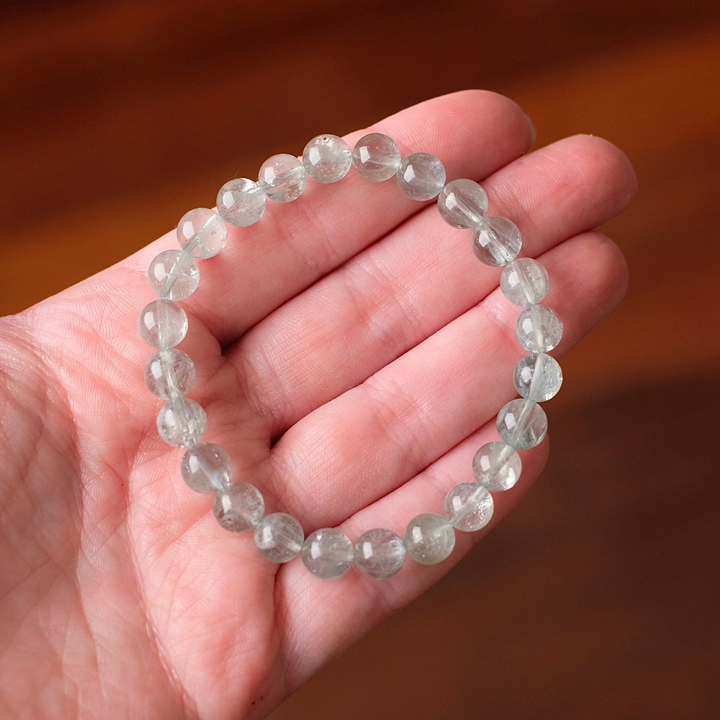 Green Aquamarine Bracelet | Crystal Stretch Bracelet