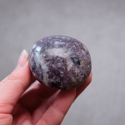 Unicorn Stone Palm | Lepidolite Tourmaline Crystal Palmstone