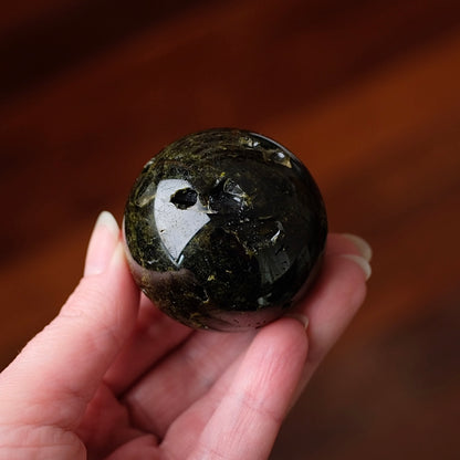 Rare Epidote Sphere | Green Epidote Crystal Sphere