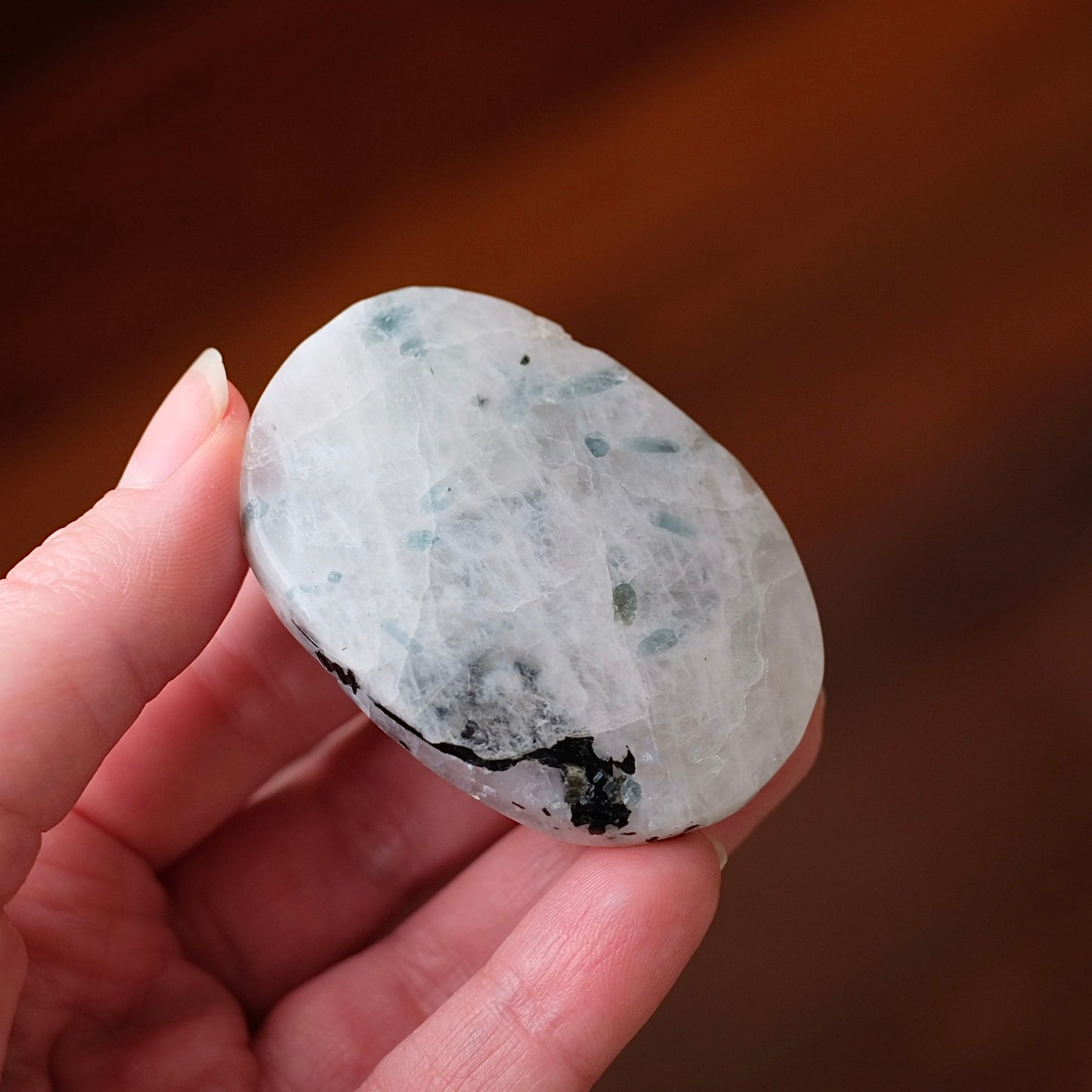Moonstone & Aquamarine Palm | Moonstone Crystal Palm