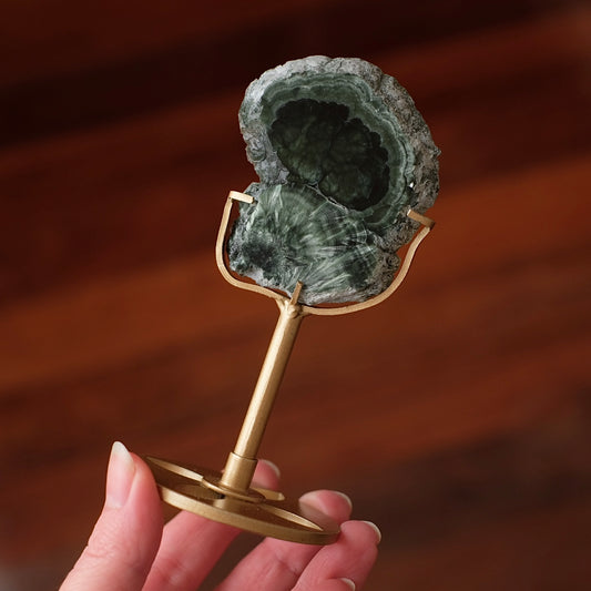 Seraphinite Slice + Stand | Polished Seraphinite Slab