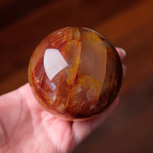 Golden Healer Fire Quartz Sphere | Golden Healer Quartz